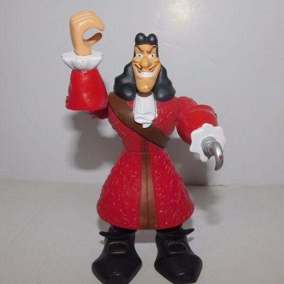 Lot 2 Disney Peter Pan Captain Hook Figures 4" & 6" - Picture 3 of 11